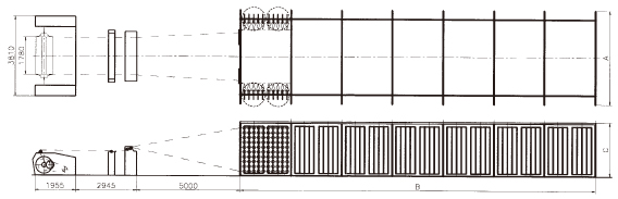 DIMENSION OF DIRECT WARPER FOR SYNTHETIC YARN(ȭ)