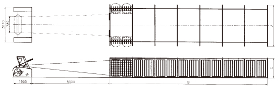 DIMENSION OF DIRECT WARPER FOR SPUN YARN()